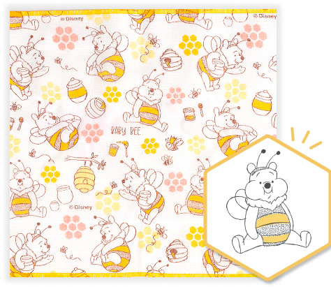 白雪友禅ふきん　BABY BEE