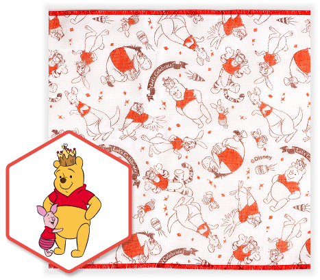 白雪友禅ふきん　RED SHIRT FRIENDS