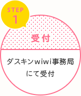 STEP1　受付　ダスキンwiwi事務局にて受付