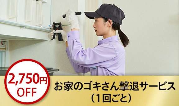 お家のゴキさん撃退サービス（1回ごと）＜ゴキブリ駆除スポットサービス＞2,750円（税込）OFF